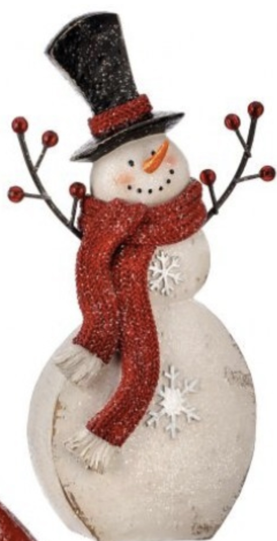 Snowman with Berry Twig Arms (12")