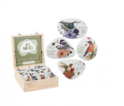 Birdsong Art Rock in a Wood Display Box Assortment