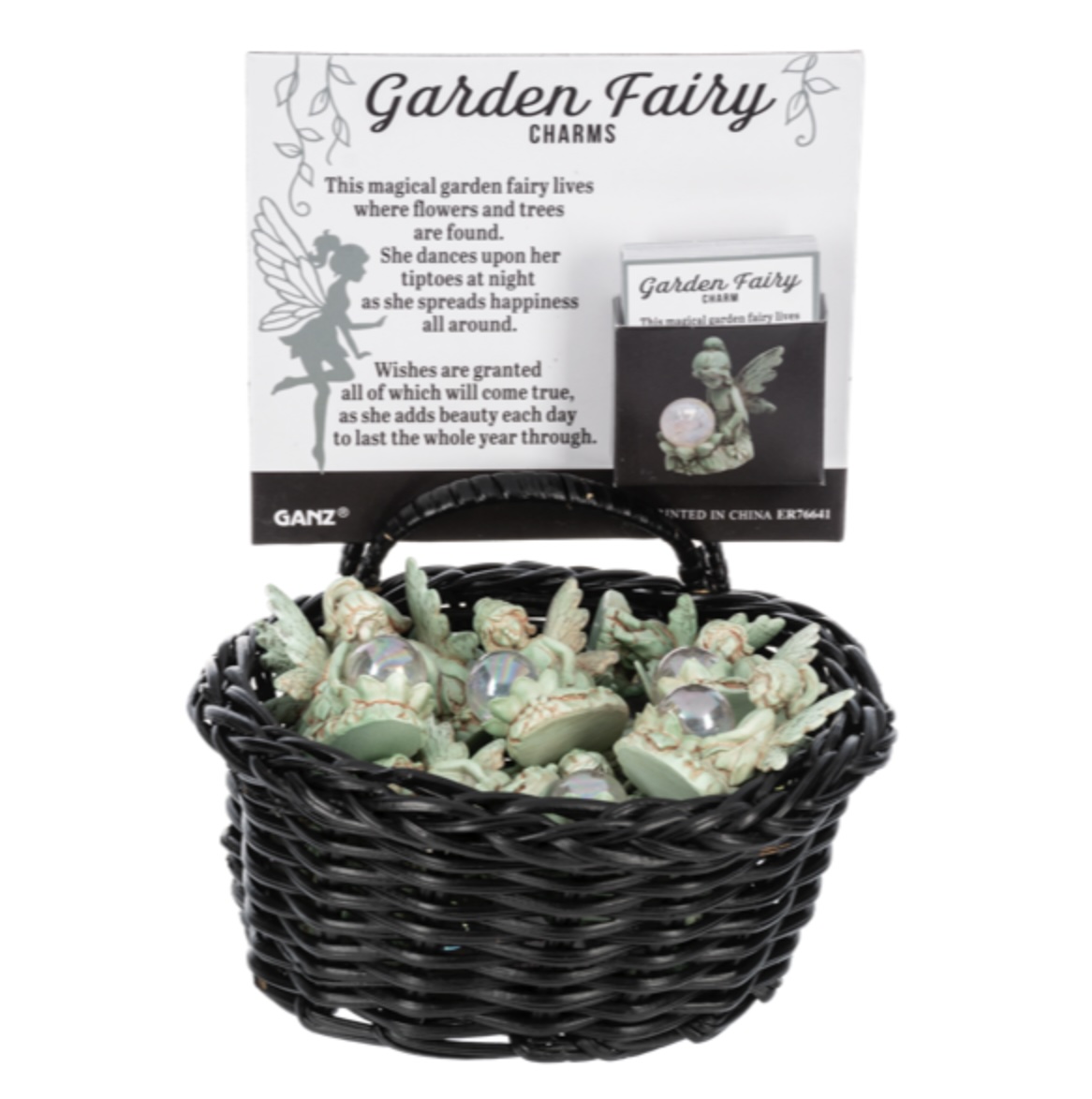 Magical Fairy Garden Charms in a Basket
