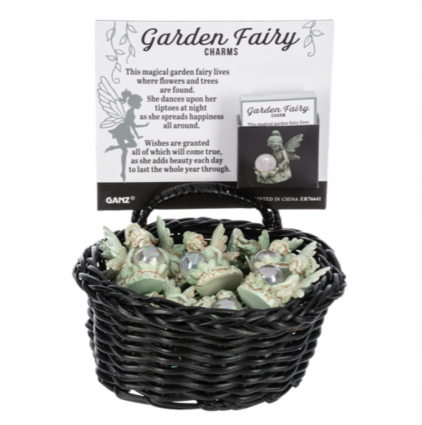 Magical Fairy Garden Charms in a Basket