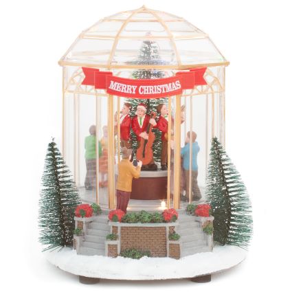 Christmas Greenhouse Globe with Music