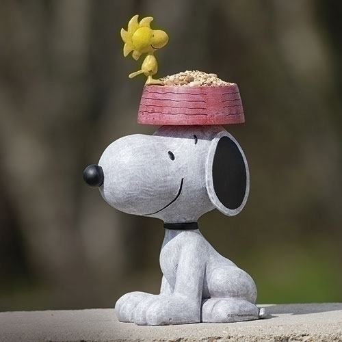 BIRD FEEDER, 13" SNOOPY W/BOWL