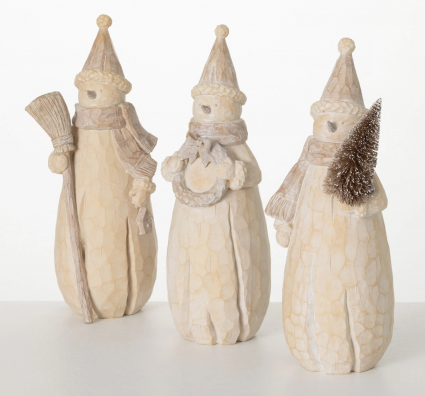 Rustic Snowmen Figurines