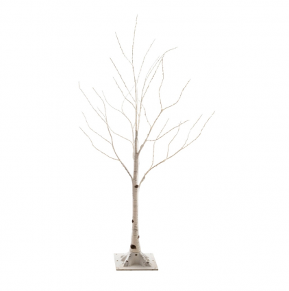 4' Indoor/Outdoor Birch Tree with 112 White and Multicolor Lights