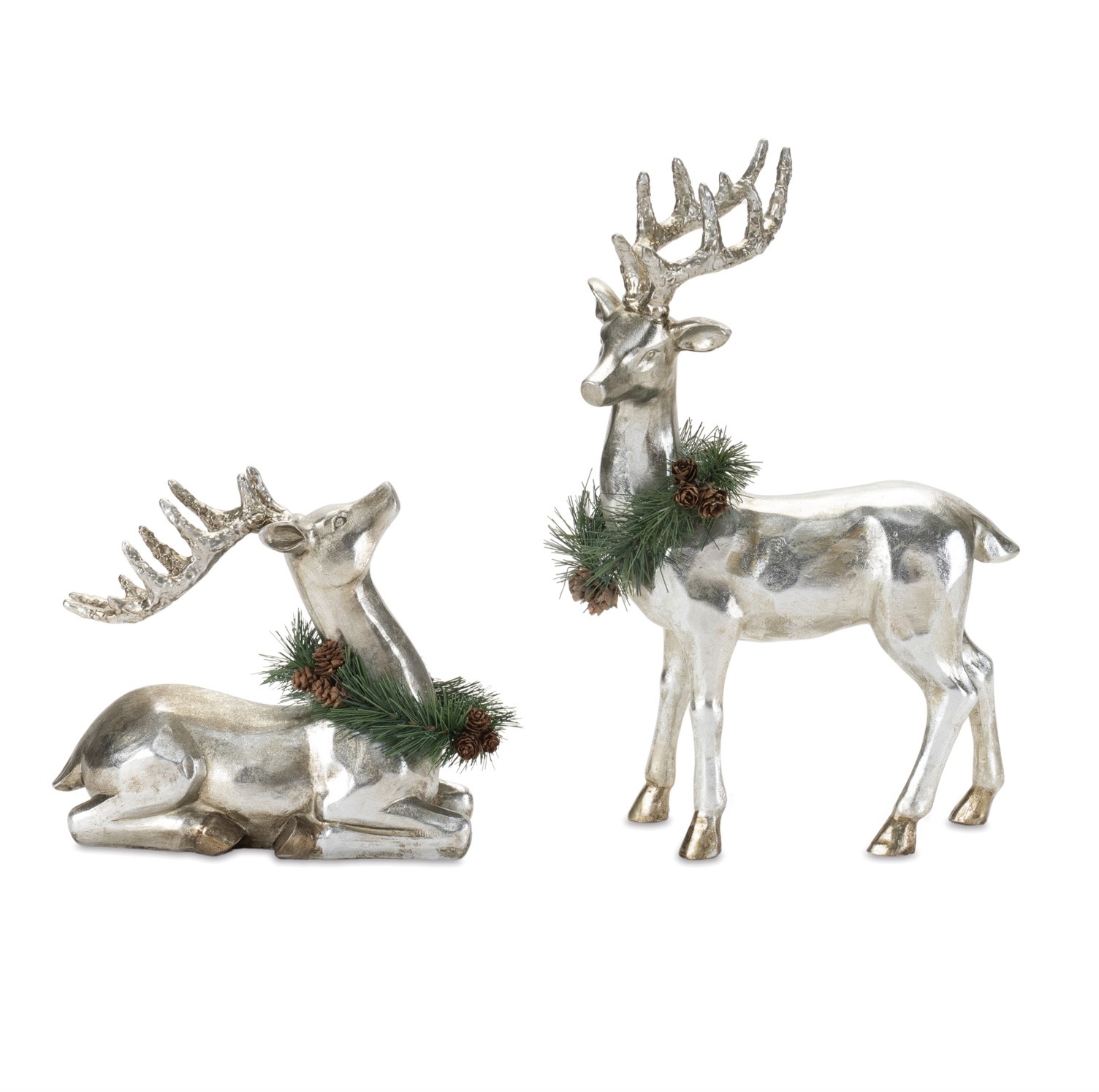 Silver Deer with Wreath (sold separately)