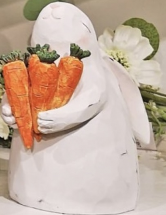 Long Ear Bunny with Three Carrots 