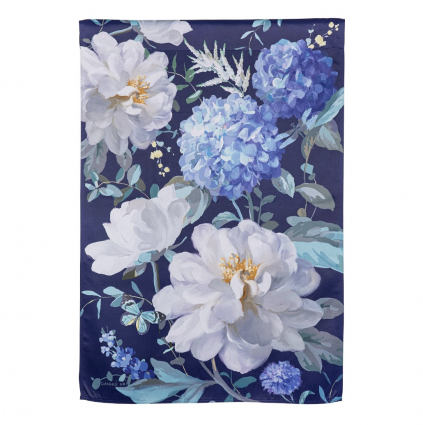 Spring Morning Blooms Suede House Flag