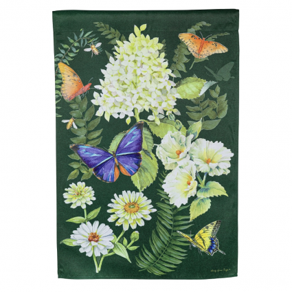 Flutters and Flowers Suede House Flag