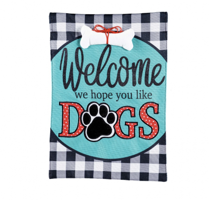 Hope You Like Dogs Garden Burlap Mini Flag