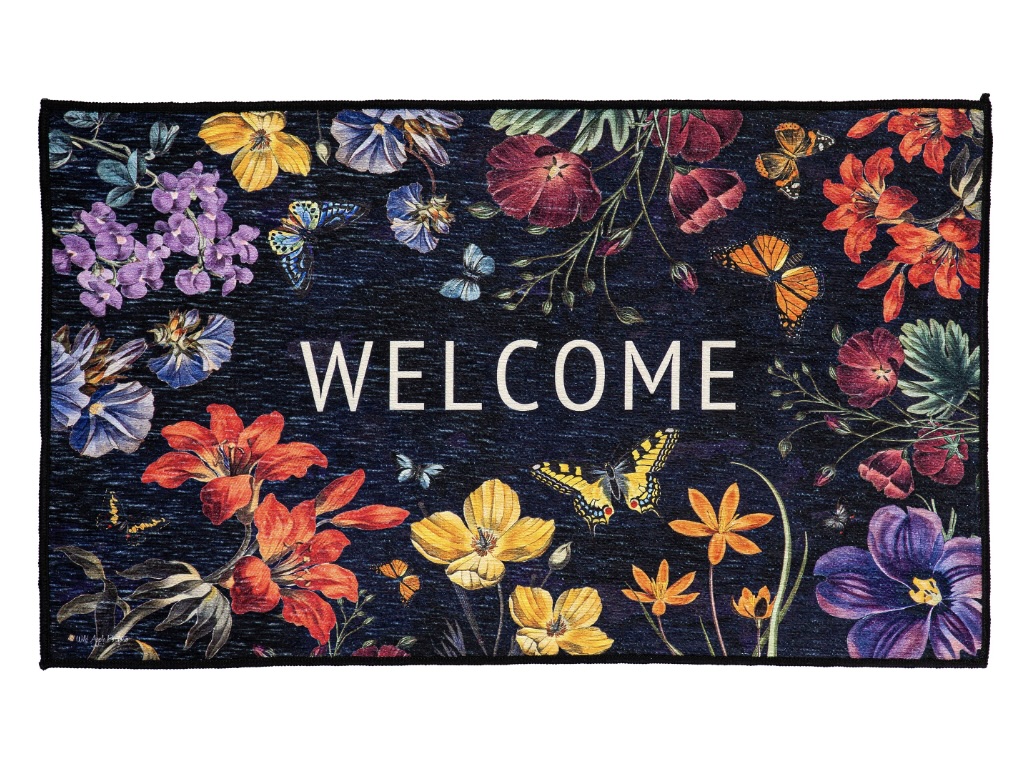 Butterfly Garden Washable Indoor/Outdoor Mat