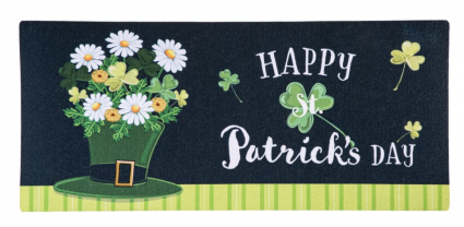 Happy St. Patrick's Day Floral Hat Sassafras Switch Mat