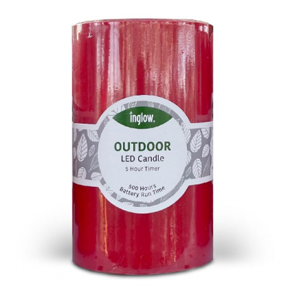 Red Indoor Outdoor Candle 3x5