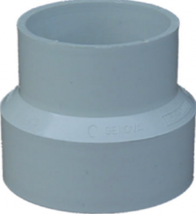 PVC Pipe Sewer Drain Reducing Coupling, 4 x 3 In.   