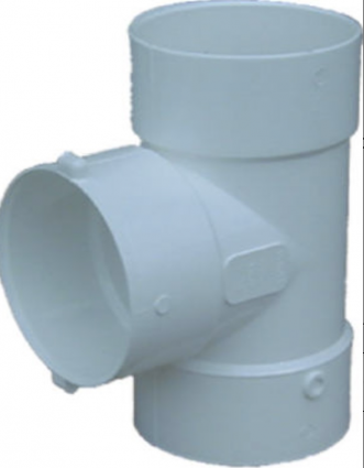 PVC Pipe Sewer And Drain Bull Nose Tee, 4 In.   