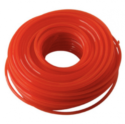 String Grass Trimmer Line in Twisted, Orange Red