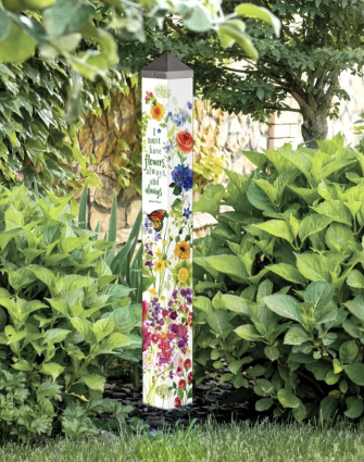 Watercolor Flowers Art Pole 