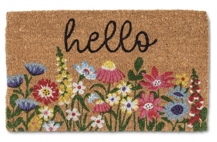 Bright Floral Hello Doormat