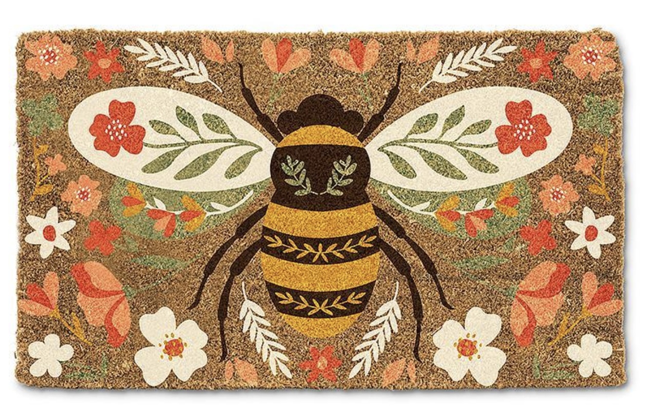 Floral Bee Doormat