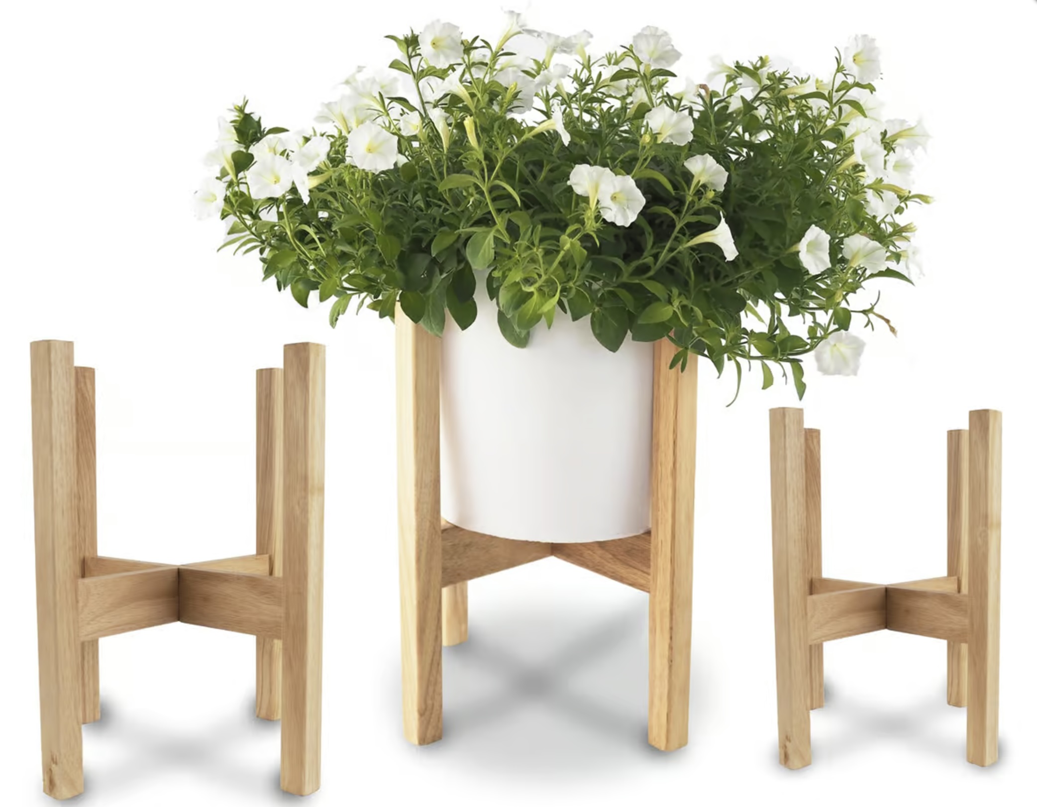 Rubber Wood Pot Stand - Medium