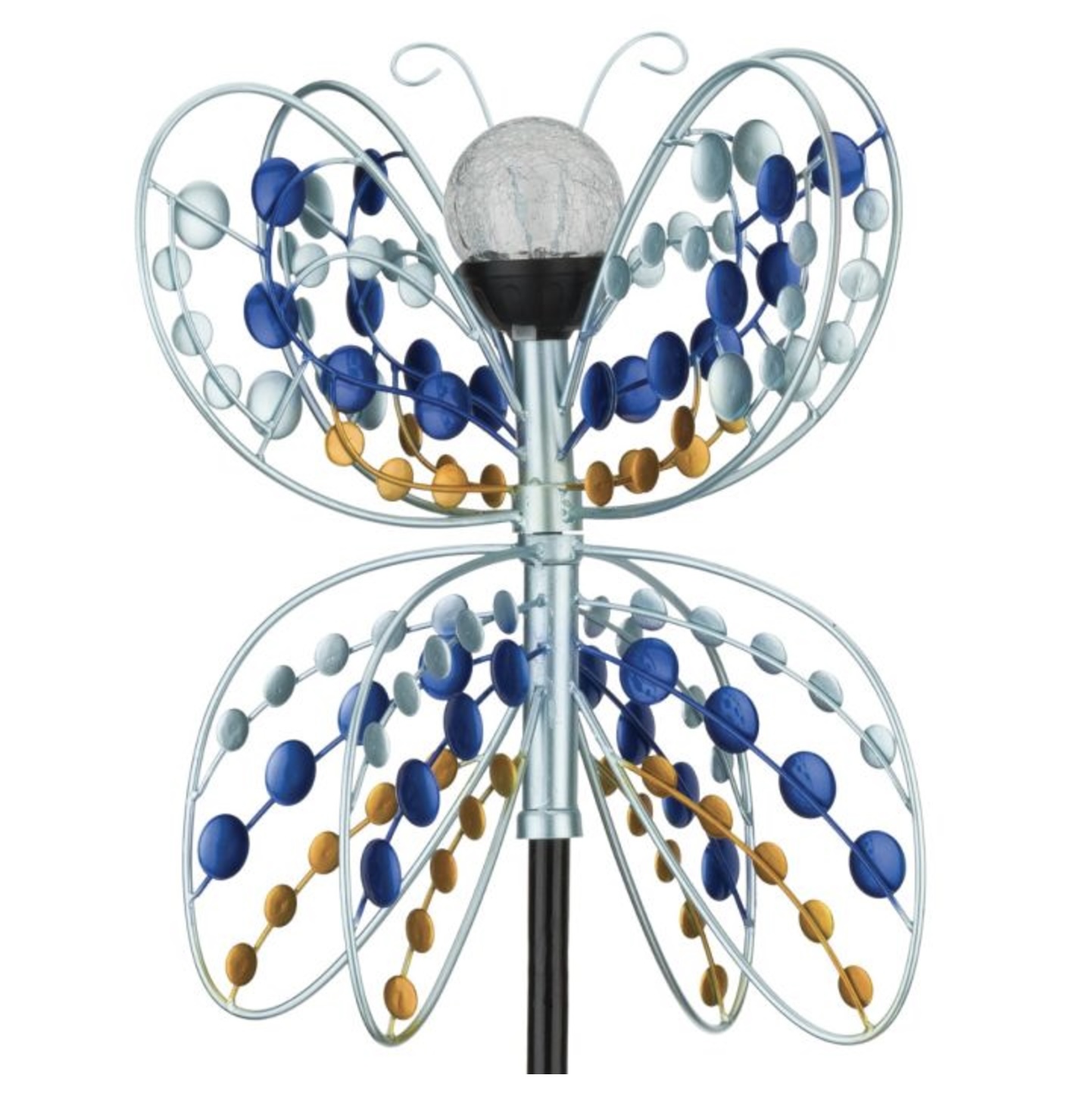 Butterfly Solar Wind Spinner Stake