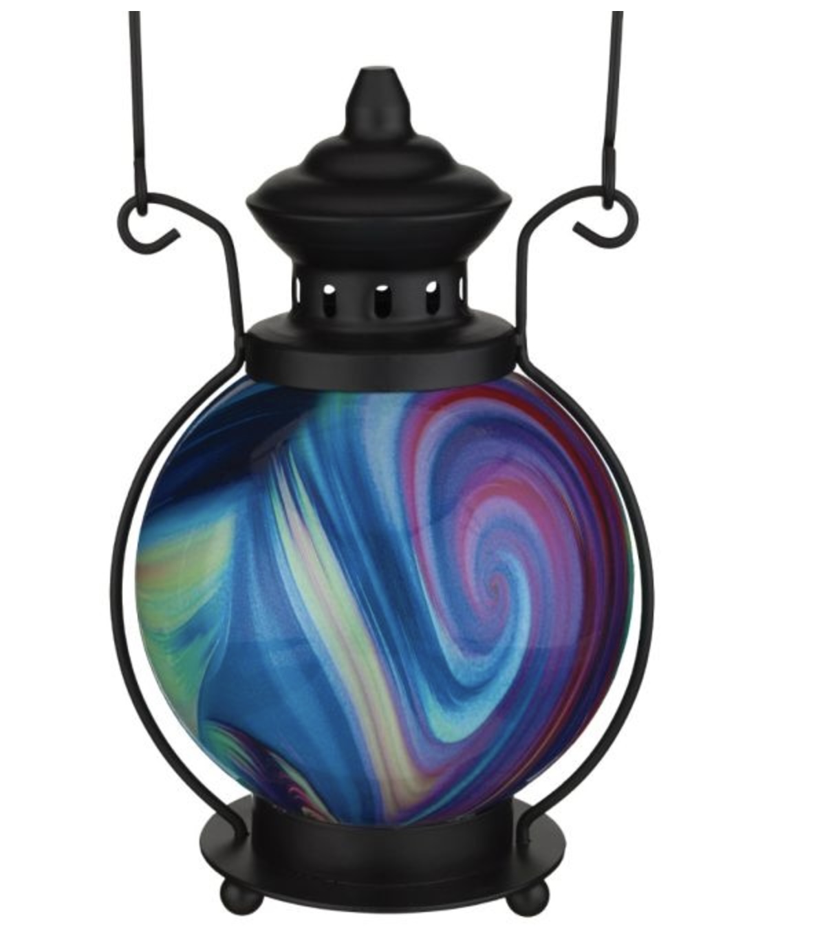 Purple Swirl LED Lantern