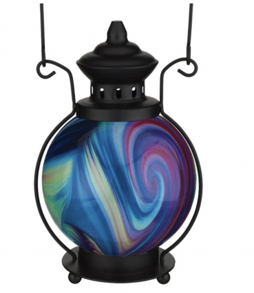 Purple Swirl LED Lantern