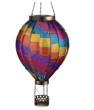 Striped Hot Air Balloon Solar Lantern