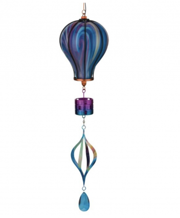 Purple Swirl Balloon Spinner Solar Lantern