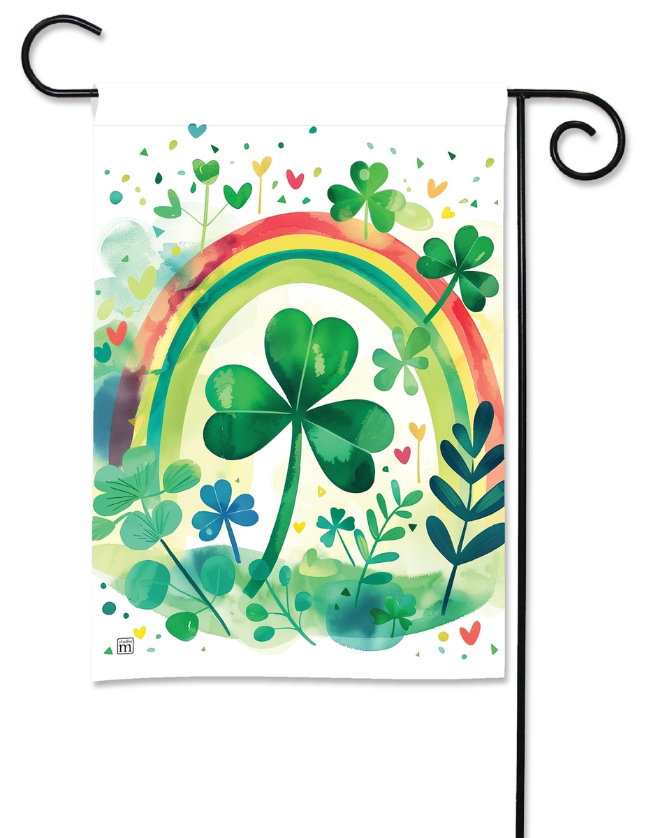 MINI FLAG, RAINBOW CLOVER