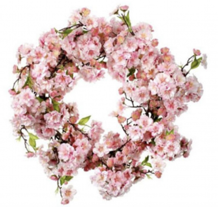 Pink Cherry Blossom Wreath