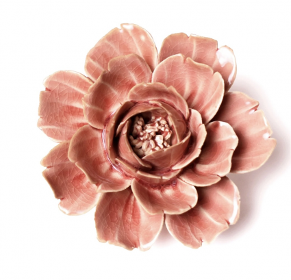 Rose Pink Ceramic Flower Wall Art 