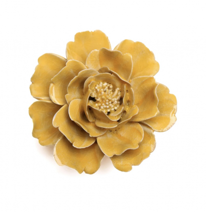 Yellow Rose Ceramic Flower Wall Art