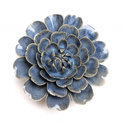 Blue Medium Ceramic Flower