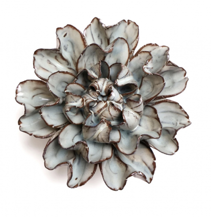 Chocolate Mint Medium Ceramic Flower