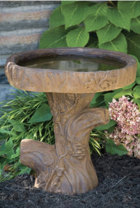 Tree Stump Bird Bath