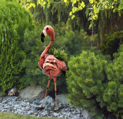 Barnyard Flamingo Planter/ Beverage