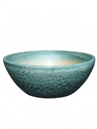 Aqua Green Leo Bowl Planter 10"