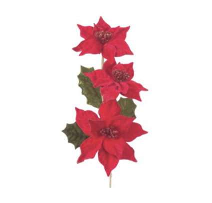 Poinsettia Spray