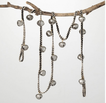 Silver Bell Rope Garland - 66"