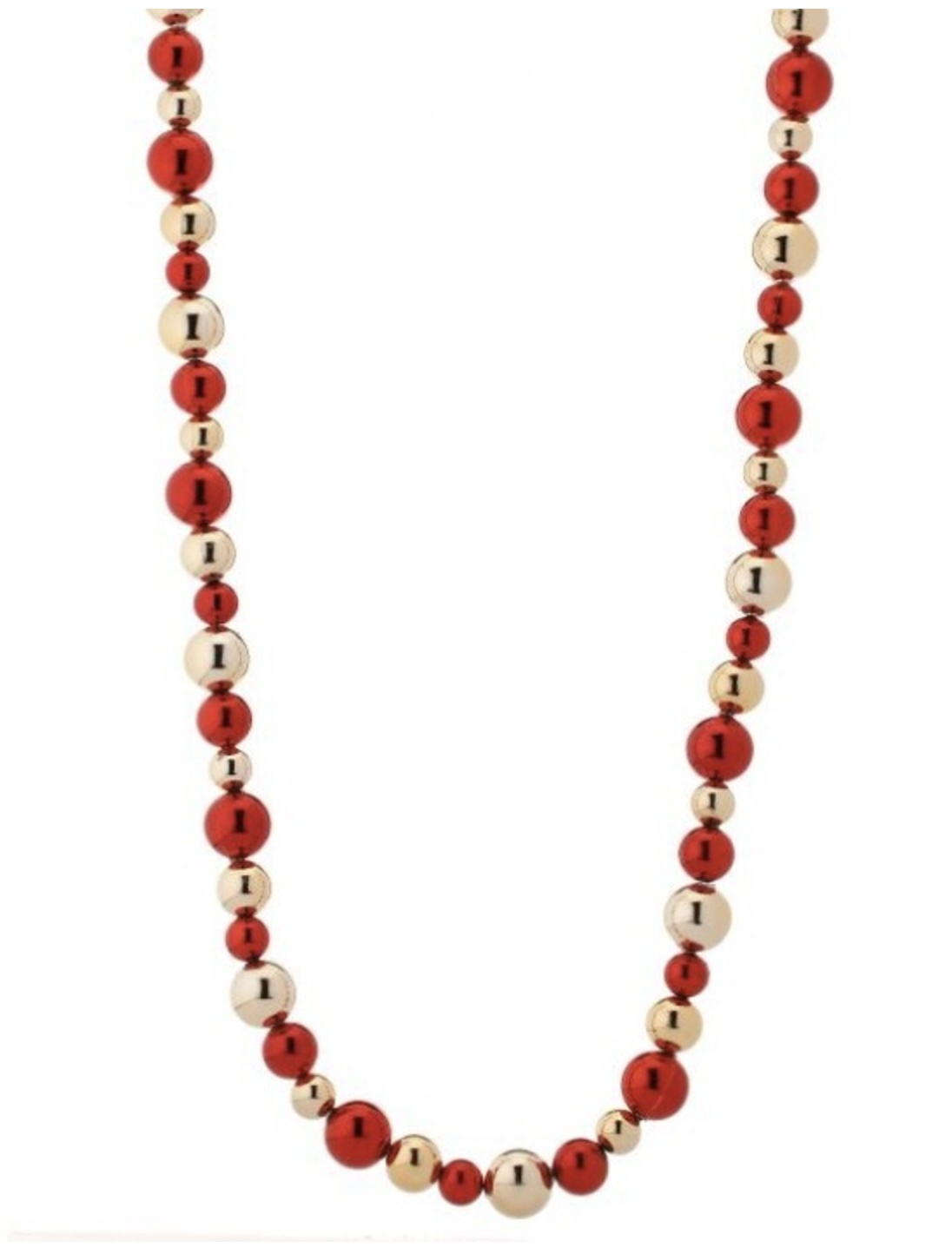 Red and Gold Shiny Ball Garland