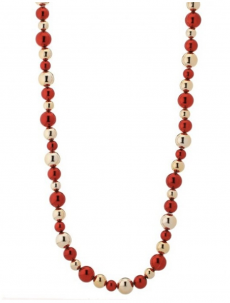 Red and Gold Shiny Ball Garland
