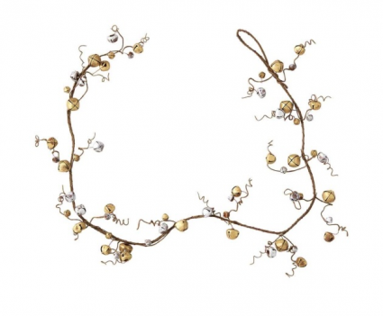  Gold & Silver Jingle Bell Garland