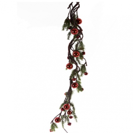 Jingle Bell Pine Garland