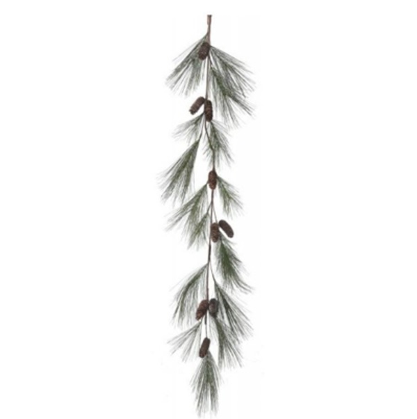 White Pine Garland with Pine Cones