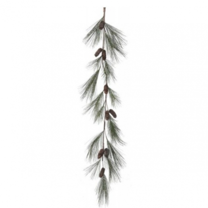 White Pine Garland with Pine Cones