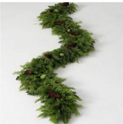 Cedar and Hemlock Garland - 6'