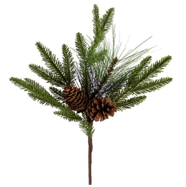 Mixed Fir Spray with Cones Pick 25"