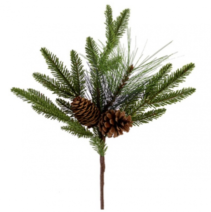 Mixed Fir Spray with Cones Pick 25"