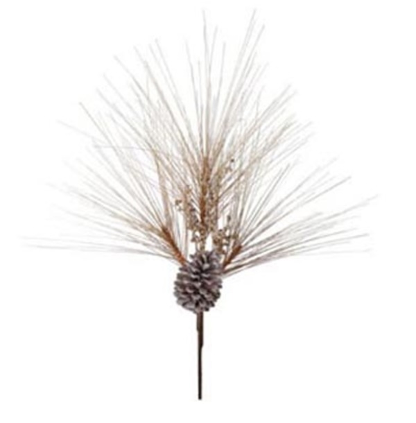 Longleaf Pine Spray with Pine Cones 24"