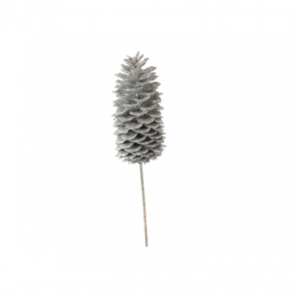 Silver Glitter Sugar Pine Cone 